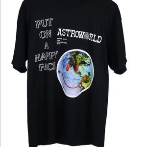 Travis Scott Astroworld Lollapalooza Smiley World Tee